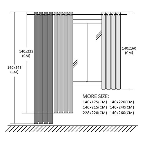 Top Finel Cortinas de Salon Dormitorio Moderno Cocina Visillo Transparente de tratamientos para Ventana con Ojales,140x175cm, Marrón,2 Pieza