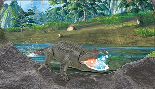 Top Race Remote Control Crocodile, Prank Crocodile RC Animal Toy, Parece Real Se Siente Real Rugidos y se Mueve como un Verdadero cocodrilo (TR-Croc)