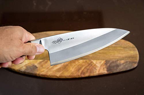 Totiko Japan Knives, cuchillo de cocina japonés profesional, Deba Sakai 16,5 cm - 5 pulgadas