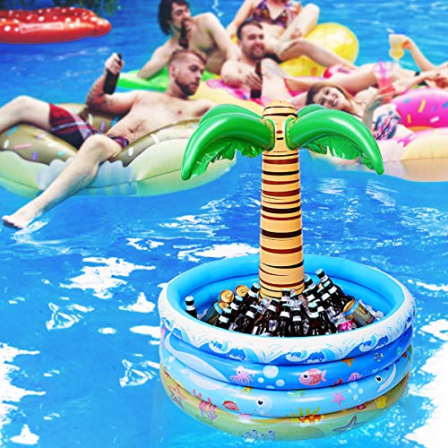 TOYANDONA Palmera Inflable Enfriador Verano Agua Fiesta Decoración Piscina Bebedero Fiesta Suministros 90X95cm