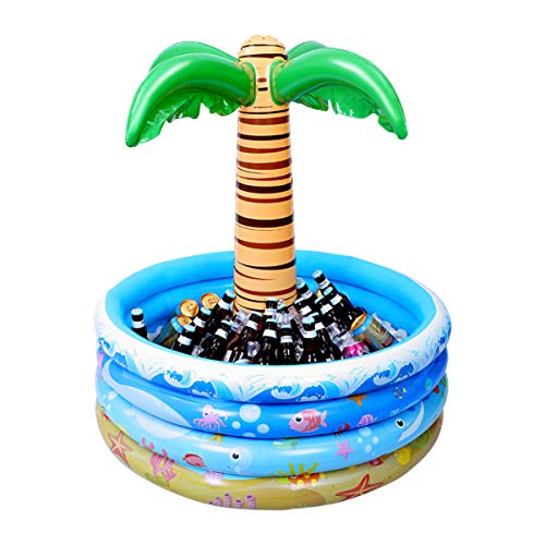 TOYANDONA Palmera Inflable Enfriador Verano Agua Fiesta Decoración Piscina Bebedero Fiesta Suministros 90X95cm