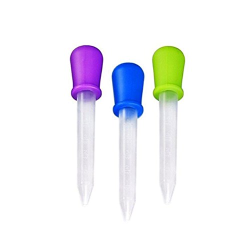 Toyvian Transfer Eyedropper Droppers Niños Cocina Goma Molde Silicona y plástico para moldes de Silicona Pipeta Dropper School Home Supplies (Color al Azar 10PCS)