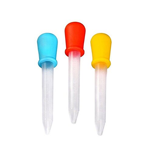 Toyvian Transfer Eyedropper Droppers Niños Cocina Goma Molde Silicona y plástico para moldes de Silicona Pipeta Dropper School Home Supplies (Color al Azar 10PCS)