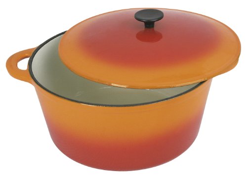 Tradifonte Cocotte Redonda, forja, Naranja, 26 cm,5 l