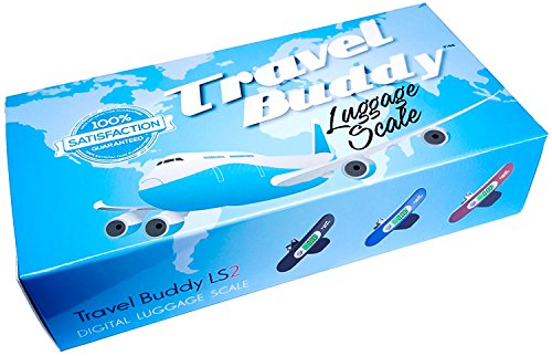 Travel Buddy Balanza para Equipaje LS2 2017 – Balanza Digital y portátil de Equipaje para Viajes - Báscula portátil con Correa - Gran precisión, Capacidad de 110 LB / 50KG - LCD Verde (Black)