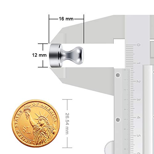 TRAYBRAY imanes Nevera,N52 Pines Magnéticos imanes neodimio para Tablón de Anuncios Pizarrón Blanco Refrigerador imanes pequeños 18 Piezas con una Caja de Almacenamiento