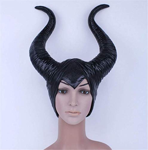 Trendy látex maléfica cuernos mujeres adultas fiesta de Halloween cosplay disfraz accesorio para la cabeza gorro