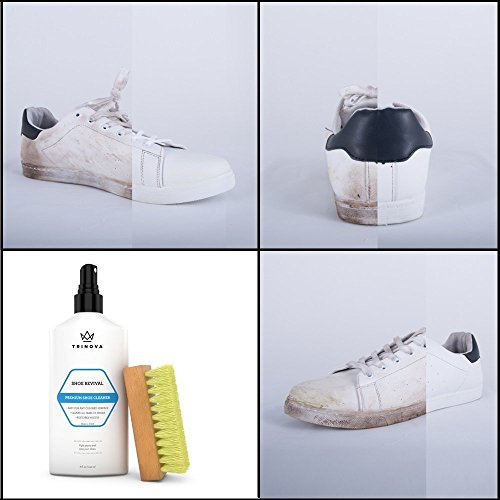 TriNova Limpiador de zapatos – Zapatos deportivos, botas, mocasines, tacones y más – elimina la suciedad y las manchas. Un cepillo gratis incluido – 8 OZ