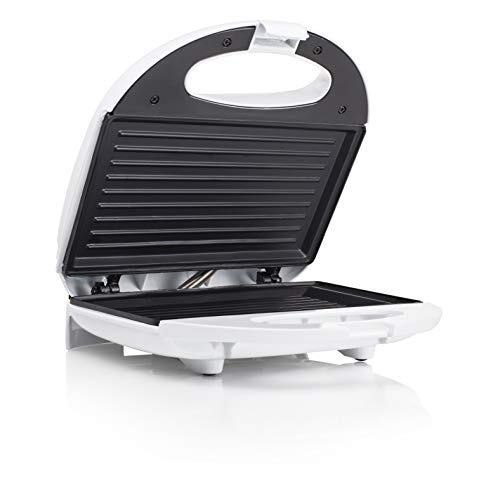 Tristar SA-3050 Sandwichera grill con placas de parrilla, tamaño compacto con compartimento para cable, potencia de 750 W, recubrimiento antiadherente