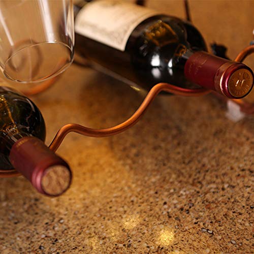 Tritow Estilo europeo Elegante Vides de uva Tenedor de vino Restaurante Home Hotel Bar Estante de vino Moda Tenedor de vino Decoración Estante de vino Decoraciones de hierro forjado Protección ambient