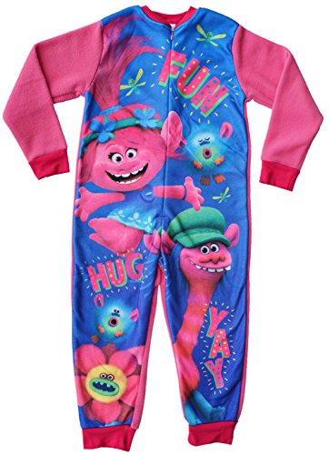 Trolls Pijama de una pieza MLP niña Edades de 3 a 8 años (7-8 Años, Rosado)