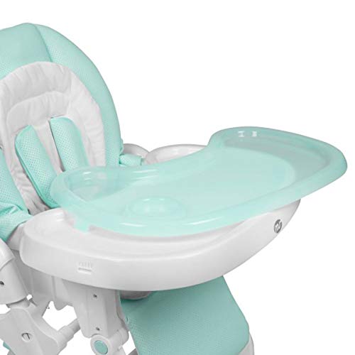 Trona Para Bebe Evolutiva Tasty Rosa - Innovaciones MS 2055. 6 Posiciones De Altura y 3 De Reclinación- Bandeja Extraíble