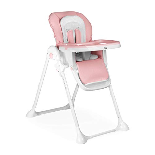 Trona Para Bebe Evolutiva Tasty Rosa - Innovaciones MS 2055. 6 Posiciones De Altura y 3 De Reclinación- Bandeja Extraíble