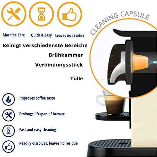 TronicXL - Cápsulas descalcificadoras compatibles con Caffitaly K-fee Verismo Starbucks Expressy by Aldi Tchibo Cafissimo Saeco Capsule para la limpieza de cápsulas descalcificadoras