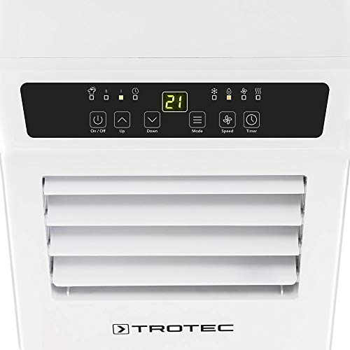 TROTEC Aire Acondicionado Portátil PAC 2010 SH + Termómetro de Barbacoa BT40 / 4 en 1: Refrigeración, Calefacción, Ventilación y Deshumidificación/Mando a Distancia/Hasta 26m²