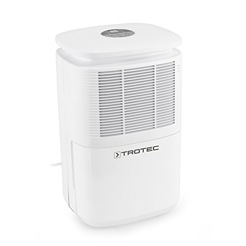 TROTEC Deshumidificador eléctrico TTK 30 E, 10L/24h, Indicador LED, Depósito1,9 L, Portátil, Para Habitaciones de 15m²/37m³, Silencioso, 270 W, Auto-Apagado, Temporizador, Secado de Ropa