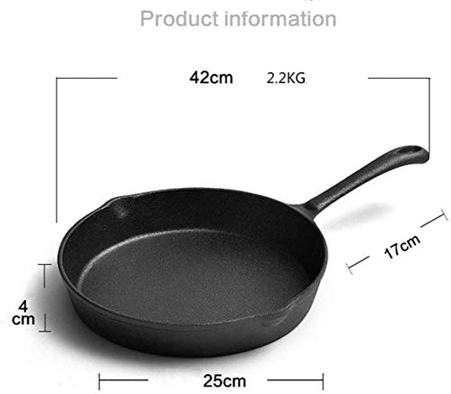 TTZY Cocinar Moldeada sartenes ollas sartén sartén 25cm sartén de Hierro Pan, Tortilla sartén Antiadherente hogar Sartén Cacerola SHIYUE