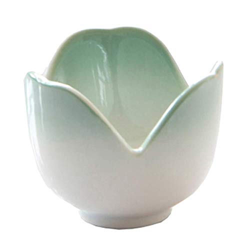 Tubayia - Huevera de cerámica con Forma de Flor, Ideal para casa, Restaurante o Hotel