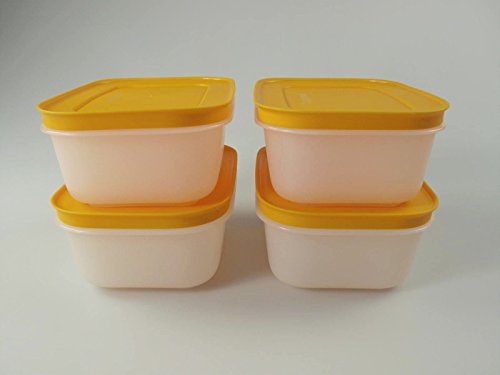 TUPPERWARE Caja de Congelación de 450 ml blanco naranja (4) 10725