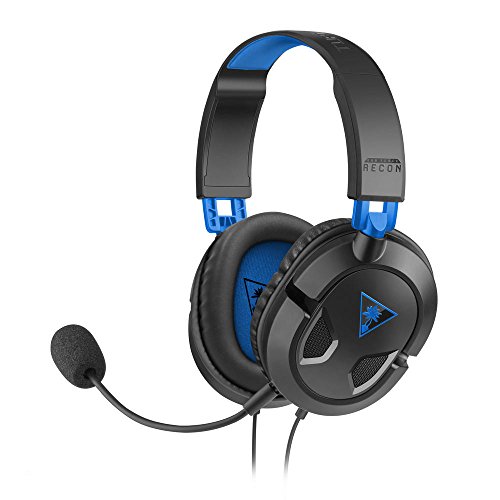 Turtle Beach Recon 50P Auriculares Gaming PS4, PS5, Xbox One, Nintendo Switch y PC, Negro / Azul