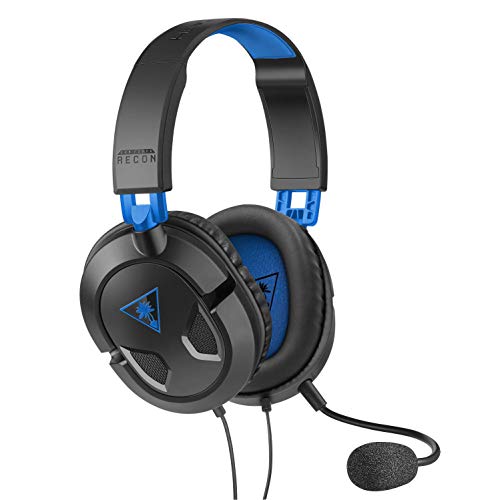 Turtle Beach Recon 50P Auriculares Gaming PS4, PS5, Xbox One, Nintendo Switch y PC, Negro / Azul