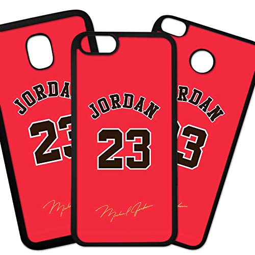 Tuscaprichosonline Fundas De Moviles Carcasas De Moviles Funda Carcasa Compatible con Marca Deportiva Jordan 23 Fondo Rojo