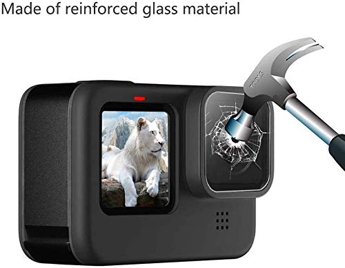 TUTUO Protector de Pantalla para GoPro Hero 9 Black,Película Protectora de Pantalla +Película Protectora de Lente+ Protección de Pequeña Pantalla, Anti-Scratch Ultra Transparente 6Piezas