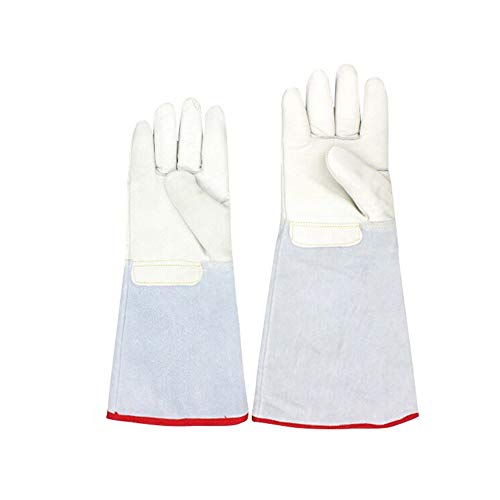 TUYU guantes anticongelantes resistentes a bajas temperaturas que soportan la temperatura hasta -260 ° C – Apto para congelador, garaje frío y laboratorio, M: 45CM, 2