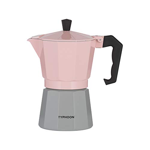 Typhoon 1401.795 Cafe Concept - Cafetera para café (6 tazas), color rosa y gris