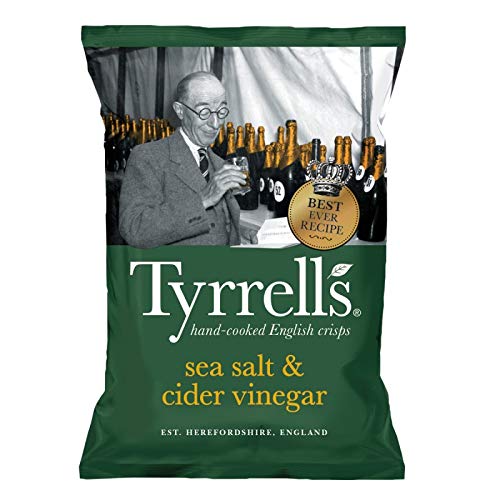 Tyrrell's - Patatas Fritas con Vinagre de Sidra Irlandesa, 12x 150 g (Total: 1800 g)