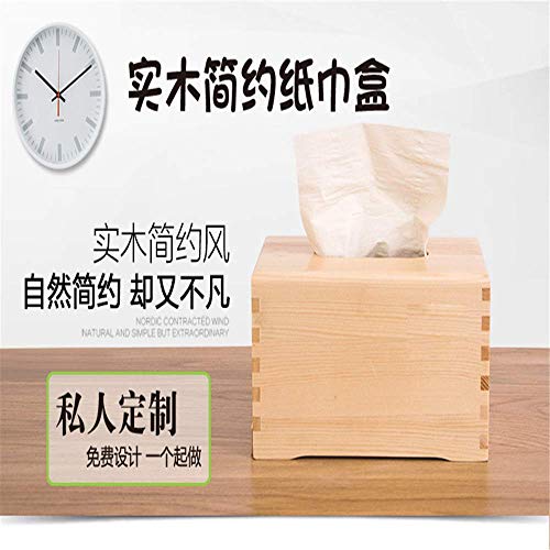 TZSZJH Toalla de papel del tejido cuadro titular sólido de madera rectangular Caja Home Office Commercial Paper Towel rack servilleta sostenedor de la caja del logotipo personalizado de la personalida