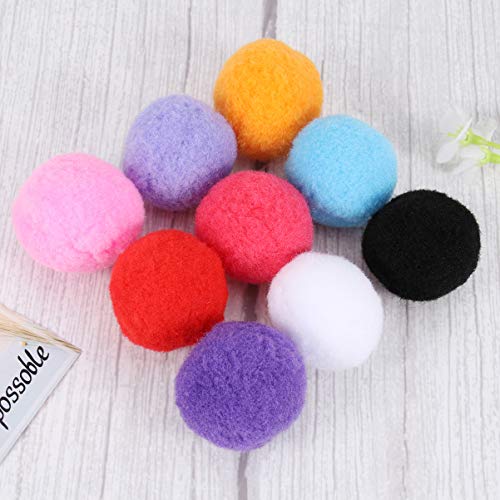 UEETEK - 50 piezas de 4 cm de diámetro surtido de pompones gatitos juguetes pelotas esponjosas para bricolaje creativo manualidades decoraciones (colores variados)