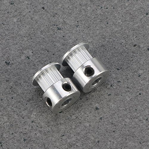 UEETEK Polea de aluminio 16T y Correa 2Mx6MM para RepRap Impresora 3D Prusa i3-2 Piezas