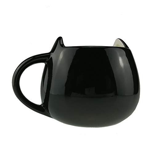 ufengke Creativo Negro Gato Tazas De Café Tazas De Té De Porcelana, Lindo Mug De Cerámica Tazas Desayuno Pareja Taza, Para Regalo, La Familia Y La Oficina