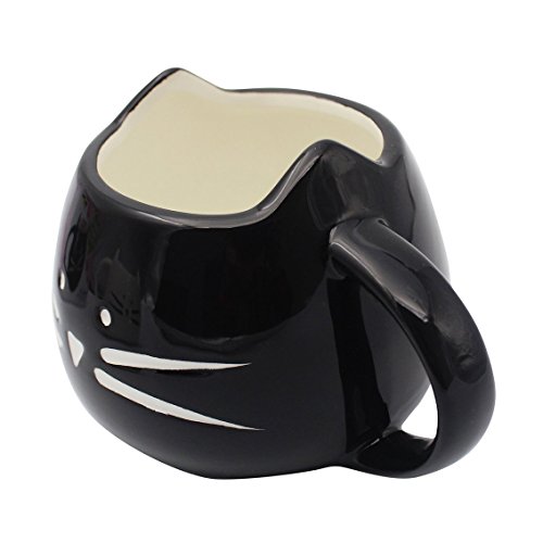 ufengke Creativo Negro Gato Tazas De Café Tazas De Té De Porcelana, Lindo Mug De Cerámica Tazas Desayuno Pareja Taza, Para Regalo, La Familia Y La Oficina