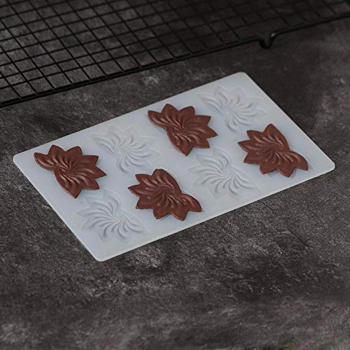 Uhjg Chocol ateFlower Shape Transfer Sheet Molde de Silicona Decoración de Pasteles Molde en Forma de Hoja de Arce Molde para Hornear