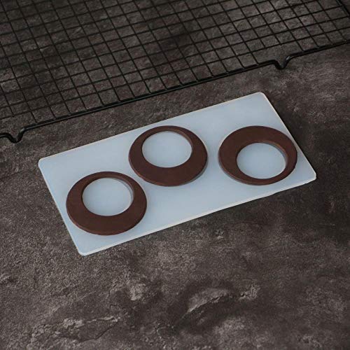 Uhjg ChocolateCircle Shape Chocolate Stencil Mold Cake Decorating Hollow out Round Transfer Sheet Baking