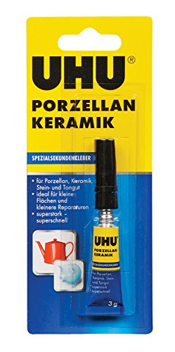 UHU 47695 pegamento especial segundo, porcelana, cerámica, Tube con 3 G