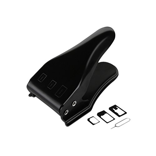 UKCOCO Cortador de Tarjeta Sim 3 en 1 Universal con adaptadores de Tarjeta SIM/SIM SIM/Nano SIM estándar para iPhone Samsung Sony LG Google Pixel y Otros teléfonos Inteligentes