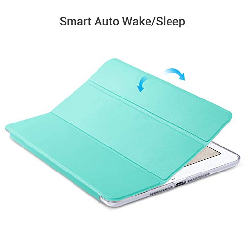 ULAK Funda para iPad 9.7 Pulgada 2018/2017, iPad 5ª/6ª Carcasa Función de Despertador Automático Magnético y Sueño Smart Cubierta Trifold Soporte Caso para Apple iPad 9,7 Pulgada 2017/2018 - Menta