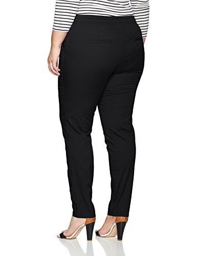 Ulla Popken Chino mit Gummibündchen, Pantalones para Mujer, Negro (Schwarz 10), 50