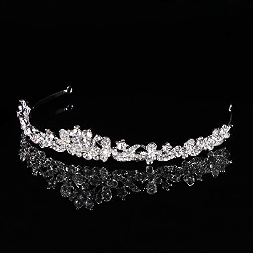 ULTNICE Cristal boda novia dama de honor Tiara princesa Rinestone venda hairband