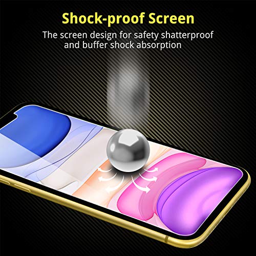 UNBREAKcable Protector Pantalla iPhone 11/XR 2 Pack, con Guía Marco, Series de Doble Defensa Premium Cristal Templado para iPhone 11/XR 6.1-Inch (2019)