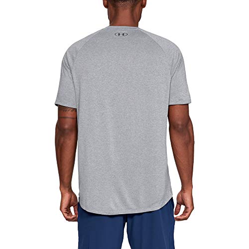 Under Armour Atmungsaktives Sportshirt, Kurzärmliges Und Schnelltrocknendes Trainingsshirt Mit Loser Passform Té UA Tech 2.0 SS, Gris (Brezo Claro De Acero (036), 3XL Unisex Adulto