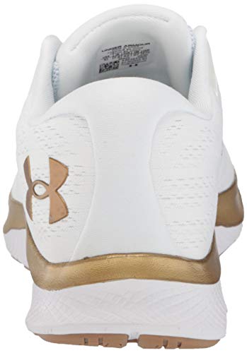 Under Armour Charged Bandit 6, Zapatillas para Correr de Carretera para Mujer, Lustre De Oro Blanco/Blanco/Metálico (102), 41 EU