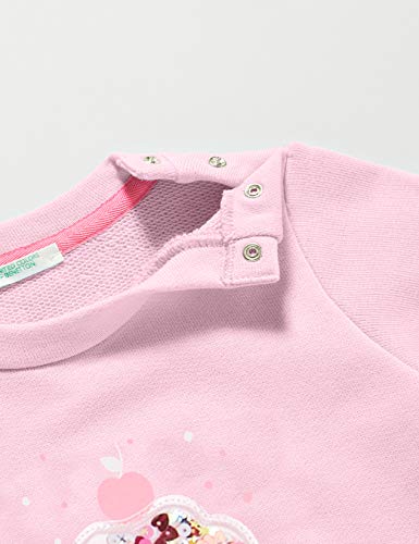 United Colors of Benetton Felpa Sudadera, Rosa (Rosa 14p), 74 para Bebés