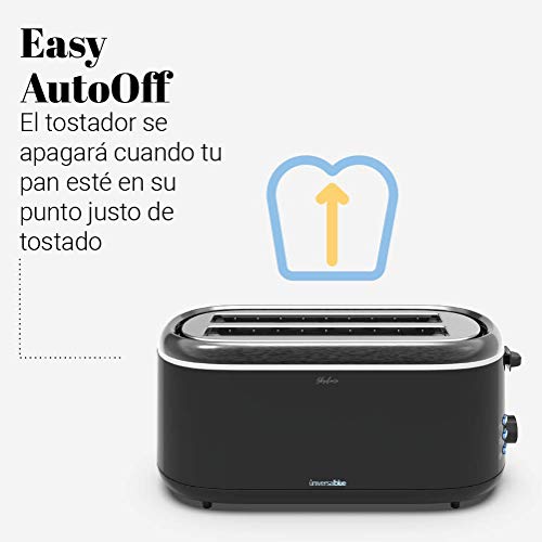 UNIVERSALBLUE - Tostador 2 Ranuras Largas - Potencia 1300W - 7 Niveles de Tostado