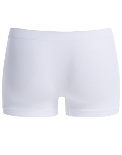 UnsichtBra Pack de 3 Bragas básicas Shorts Hipster para Mujer (3 x Blanco, S-M)