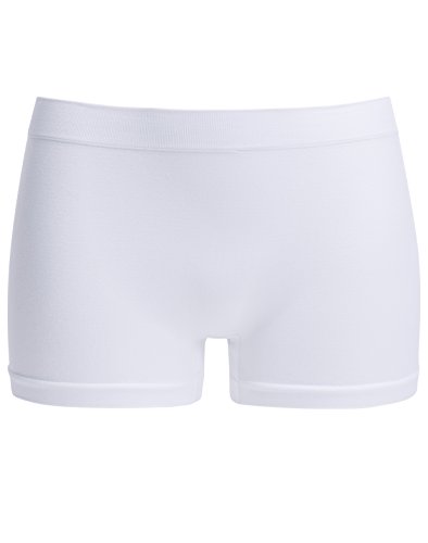 UnsichtBra Pack de 3 Bragas básicas Shorts Hipster para Mujer (3 x Blanco, S-M)