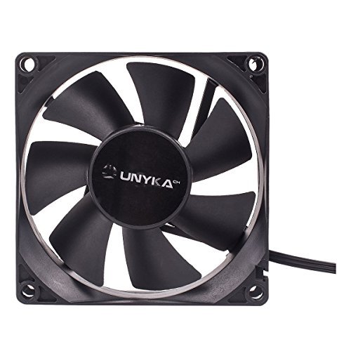 UNYKAch 51786 - Ventilador de PC (Carcasa del ordenador, Enfriador, 8 cm, 2000 RPM, 19 dB, Negro)